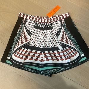 Clover Canyon Pleated Printed Shorts